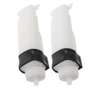 Mobestech 2pcs Motorcycle Coolant Expansion Tank Plastic Antifreeze Reservoir Overflow Bottle for Engine Radiator Replacement Lightweight Upgrade for All-weather Protection