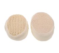 Mobestech 2pcs Natural Sisal Oval Body Loofah Sponge for Shower Scrubbing and Deep Cleaning, Quick Drying and Odour Preventing Bath Sponge Suitable for Men and Women