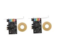Mobestech 2pcs Pcie Sound Card Internal Audio Adapter Low Profile Bracket Sound Card for Gaming