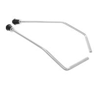 Mobestech 2pcs Percussion Metal Bass Drum Legs Stainless Steel Silver Electroplated Kick Drum Legs Easy to Install Versatile Use Elegant Design 14.15x3.73x1.97in