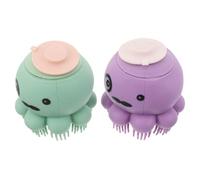Mobestech 2pcs Pet Bath Massage Brushes for Dogs and Cats Soft Shampoo Scrubbers for Long Hair Deep Cleaning Grooming Tools with Gentle Touch for Bathing and Fur Care
