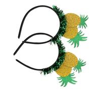 Mobestech 2pcs Pineapple Shaped Fruit Styled Headband Yellow Party Hairband Women Hair Hoop for Festival and Family Activities