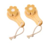 Mobestech 2pcs Plum Blossom Soft Bristle Facial Cleansing Brush Manual Face Scrubber for Blackhead Removal and Makeup Removal Dual Side Face Massager Tool for Pore Cleansing and Skin