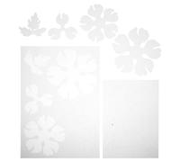 Mobestech 2pcs Pre-Cut Peony Heat Shrink Plastic Sheets for DIY Hairpin Accessories, Semi- Floral Shrinky Plastic Film Crafts for Hair Ornament Embellishments