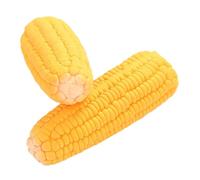 Mobestech 2Pcs Puppy Bite Resistant Corn Squeaky Dog Safe High-grade Latex Chew for Teeth Cleaning and Interactive Play Pet Plaything for Puppies and Dogs