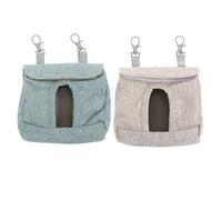 Mobestech 2Pcs Rabbit Slow Feeding Bag Hanging Feeder for Guinea Pig and Small Pets Capacity Storage with Hook Design Hay Feeder Protecting Food From Waste and Contamination