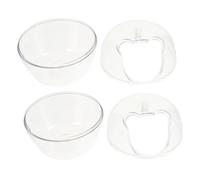 Mobestech 2Pcs Small Hamster Sand Bath Container Transparent Plastic Hamster Bathroom Sauna Washroom with Removable Tray for Easy Cleaning Pet Accessories
