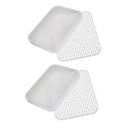 Mobestech 2PCS Small Pet Litter Box Tray for Rabbits and Guinea Pigs, Deep Cage Urine Tray with Bedding Box for Ferret, Hamster, Hedgehog Potty Training and Cage Use