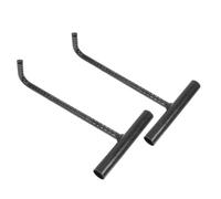 Mobestech 2pcs Stainless Steel Manhole Cover Hook Heavy Duty T Shape Lifting Tool for Drain Covers Multi Purpose with Comfortable Grip for Outdoor Use