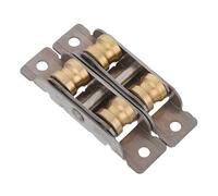 Mobestech 2pcs Stainless Steel Sliding Door Rollers Push Pull Window Wheels Double Roller Pulley for Glass Metal Cabinets Wardrobe Track Silent Operation