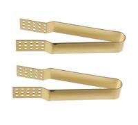 Mobestech 2pcs Stainless Steel Tea Bag Tongs Convenient Food Tongs for Tea Bags Sugar Cubes Ice Cubes Smooth Surface Skid Design Portable Kitchen Accessory