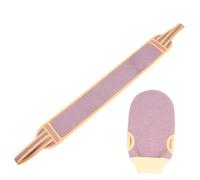 Mobestech 2pcs Striped Bath Gloves and Back Scrubber Set Lightweight Body Scrubber for Exfoliating Dead Skin Portable Japanese-style Wash Cloths for Radiant Skin Care at Home