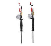 Mobestech 2pcs Tire Inflator Air Chuck with Built-in High Accuracy Pressure Gauge Ergonomic Lever Handle for Easy Inflation Fit for Car Truck Suv Tires Portable Maintenance Tool