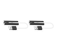 Mobestech 2pcs Usb Audio Card for Channel Sound Track External Soundcard Microphone Earphone