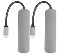 Mobestech 2pcs Usb Hub Usb-c Expansion Data Transfer Adapter for Laptop Hub Usb for Computer Accessories