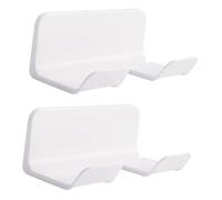 Mobestech 2pcs Wall Mounted Hair Dryer Holder Easy Install Blow Dryer Rack for Bathroom Storage Stand for Makeup Bedroom Barbershop Organization
