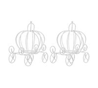Mobestech 2pcs Wedding Candy Box Iron Art Metal Candy Box Pumpkin Cart Shape for Party Favor for Shower Sweets