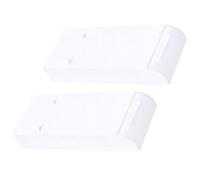 Mobestech 2pcs White Sticky under Desk Drawer Pencil Holder Box, Invisible Adhesive Stationery Container and Sundries Organizer for Office and Home Workspace
