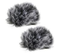 Mobestech 2Pcs Windproof Mic Cover Microphone Protector for Recording Podcasting Studio Stage Conference Use Black and Grey Mic Windscreens