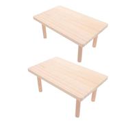 Mobestech 2pcs Wooden Hamster Cage Platforms Small Pet Stand for Physical Activity and Mental Health Non-deformable Hamster Cage Supplies with Creative Playing Levels for Gerbil