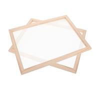 Mobestech 2pcs Wooden Paper Making Frame Kit with Mesh Screen for DIY Crafting Educational Traditional Papermaking Moulds Family and School Projects Cultural Learning