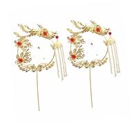 Mobestech 2sets Elegant Phoenix Cake Toppers Wedding Cake Picks Party Supplies 2pcs*2