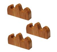 Mobestech 3 Pcs Vintage Bamboo Calligraphy Pen Holder Chinese Style Ink Brush Rest Stand for Painting and Drawing Portable Lightweight Pen Rack with Multi-functional Desktop Ornament Design