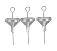 Mobestech 3 Sets Stainless Steel Funnels for Filling Small Bottles Essential Oil Refill and Liquid Dispensing Funnel Kit Corrosion Resistant Powder and Oil Transfer Tool for Quick Mess Use