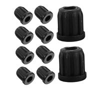 Mobestech 30pcs Black Plastic Caster Stem Socket Inserts for Office Chair Wheels Furniture Wheel Protectors with Edge Design Replacement Covers for Chair Wheelbase Protection and Enhanced