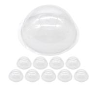 Mobestech 30pcs Clear Plastic Snow Globe Domes Half-sphere Covers for DIY Christmas Village Decorations Miniature Scenes and Holiday Crafting Accessories