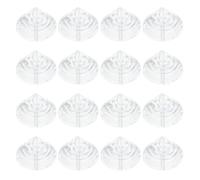 Mobestech 30pcs Glass Seashell Pendant Charm 14mm White Shell Ornament | Jewellery Making Supplies, Iridescent Finish, Clam Shell Shape, Suitable for Occasions