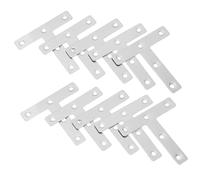 Mobestech 30pcs Heavy Duty Stainless Steel Corner Braces Weatherproof T-Shaped Angle Bracket Supports Precision Cut Furniture Connectors for Indoor Outdoor Use