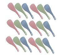 Mobestech 30pcs Non Stick Rice Paddle with Comfortable Grip and Hanging Lightweight Cooking Spatulas for Rice Cookers Easy to Clean Kitchen Serving Spoons in Nordic Pink Blue Green