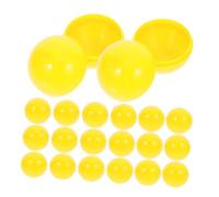 Mobestech 30pcs Openable Lottery Balls Reusable Party Favor Containers for Games and Raffles Opaque Yellow Raffle Balls for Surprise Elements and Fun Events