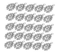 Mobestech 30pcs Vintage Hollow Spider Web Pendant DIY Craft Charms for Handmade Jewelry Making Alloy Silver Tone Unique Cobweb Design Accessories