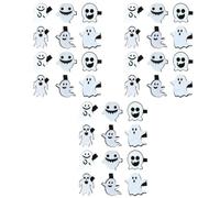 Mobestech 36pcs Halloween Ghost Pattern Hair Clips Korean Style Cartoon Black and White Hair Accessories for Boys and Party Use