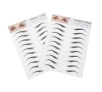 Mobestech 3d Eyebrow Tattoo Stickers 2pcs Waterproof Fake Eyebrows Transfers Natural Hair-like Brow Tool for Women and Men Makeup