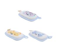 Mobestech 3Pcs Bath Sponge Cotton Shower Scrubber for Gentle Exfoliation Soft Skin Care Biodegradable Bathing Accessories