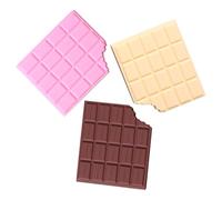 Mobestech 3Pcs Chocolate Themed Notepad Set with Pocket Size, Blank Pages in Brown, Beige, Pink for Home, School, and Office