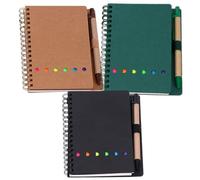 Mobestech 3Pcs Coil Notepad Portable Decorative Schedule Notepad Students Planning Handbook Lightweight Sticky Notebook for Daily To-do List and Creative Writing