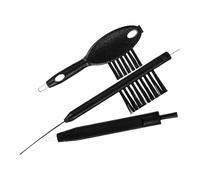 Mobestech 3pcs Hearing Aid Cleaning Tube Brush Hearing Aid Small Brush Removing Earwax and Debris Comfortable Grip Plastic Magnet Tools for Those Who Need Daily Maintenance