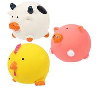 Mobestech 3pcs Latex Squeaky Dog for Puppies with Unique Shape and Creative Design, Safe for Pet Playing, Puppy Teething Chew to Reduce Anxiety and Keep Dogs Entertained Indoors