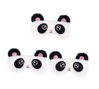 Mobestech 3pcs Panda Design Blackout Eye Mask Comfortable Sleep Cover for Women Girls Lightproof Blindfold for Travel Home Use Friends Material for Enhanced Comfort