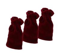 Mobestech 3pcs Piano Pedal Socks Velvet Pedal Covers for Piano and Electric Red Sleeves Dust Protector Suitable for Grand and Upright