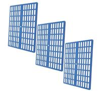 Mobestech 3pcs Plastic Rabbit Cage Resting Mats with Ventilated Design for Small Animals Foot Pads for Bunny Comfort and Protection Blue Floor Pads