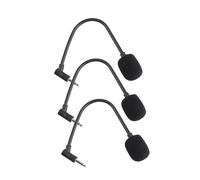 Mobestech 3pcs Portable Computer and Phones Microphone Set, Straight Plug Small Microphones with 2 Mono Channel, 3-pole Stereo and 4-pole Pin for Home and Office Use