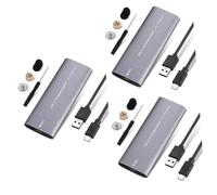 Mobestech 3pcs Portable External Hard Drive Ssd Usb c Type- Fast Transfer Shell for Laptops Smart Tvs Routers