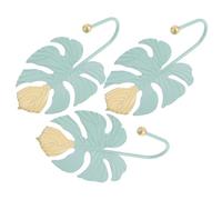 Mobestech 3pcs Rustic Wall Mounted Iron Leaf Hooks Decorative Hangers for Coats Scarves Towels Bags Space Saving Storage for Farmhouse Bedroom Kitchen Organization