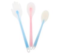 Mobestech 3pcs Silicone Massage Tool Handheld Back Pat Stick Multi-Purpose Thickened Silicone Ergonomic Palm Design No Special Skills Required for Home Use Family Members Shoulder and Arms