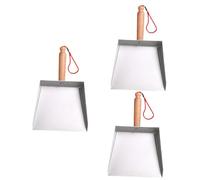 Mobestech 3pcs Small Stainless Steel Dustpan Handle Household Dustpan for Boys and Girls for Desktop Sweeping at Home